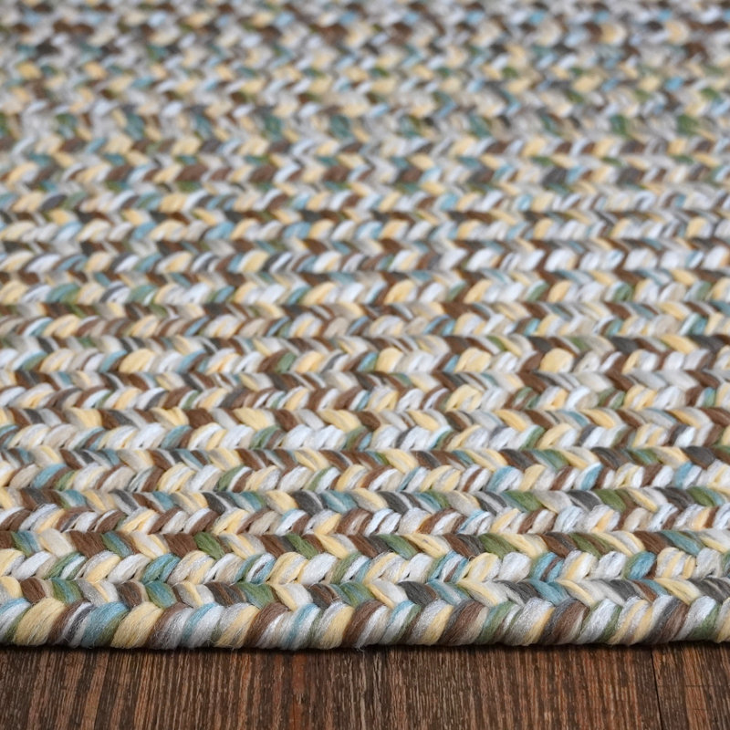 Tapis en tweed multicolore Tishika, Rond 10 pi