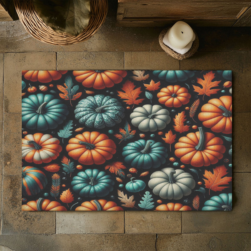 Tapis tressé Patch of Fall, Rectangulaire 3 pi x 5 pi