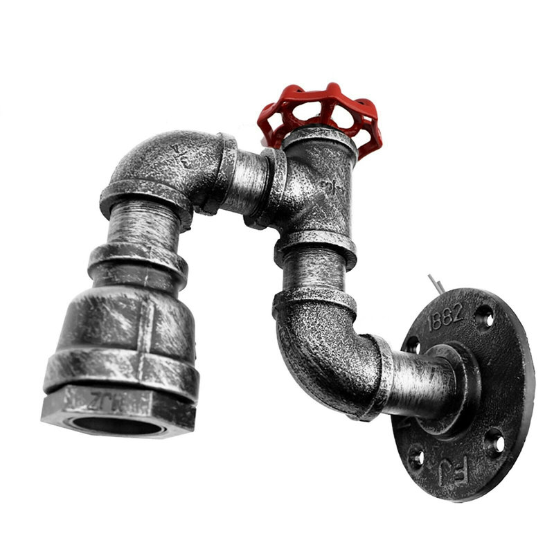 Avina Armed Sconce, Brushed Silver