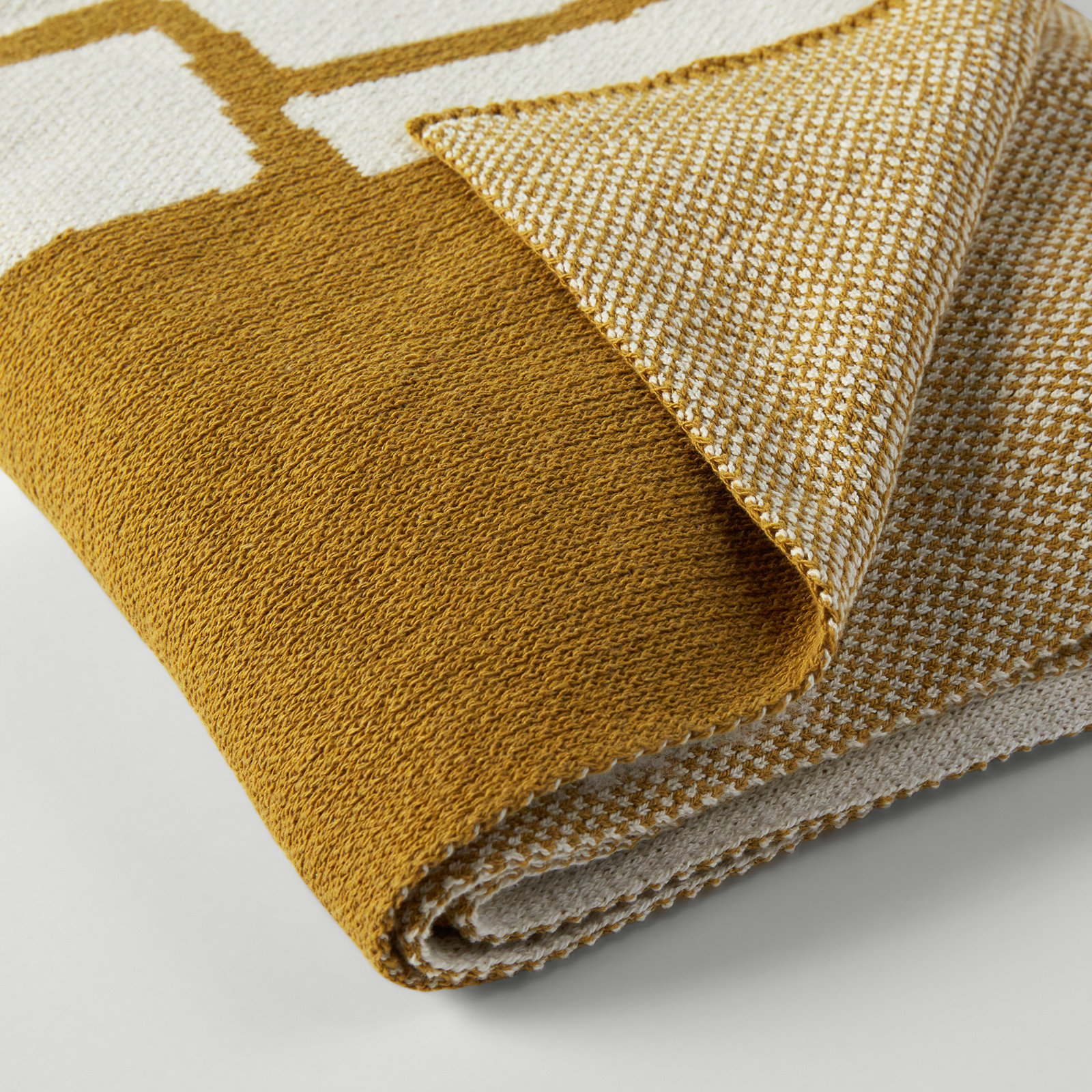 Ivo Cotton Blend Knit Throw Blanket, Moss