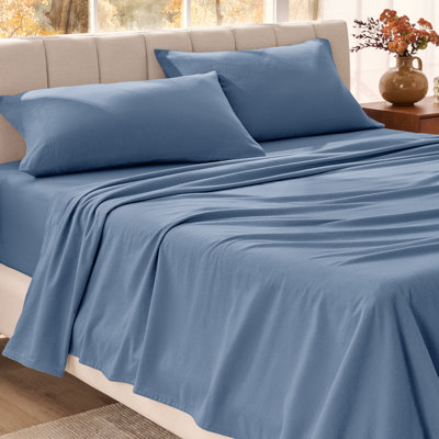 Ensemble de draps en flanelle 100% coton biologique