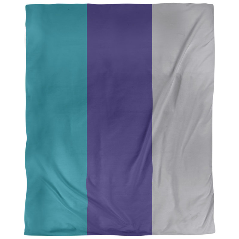 Tissu de basket-ball charlotte, Bleu sarcelle / mauve foncé / gris