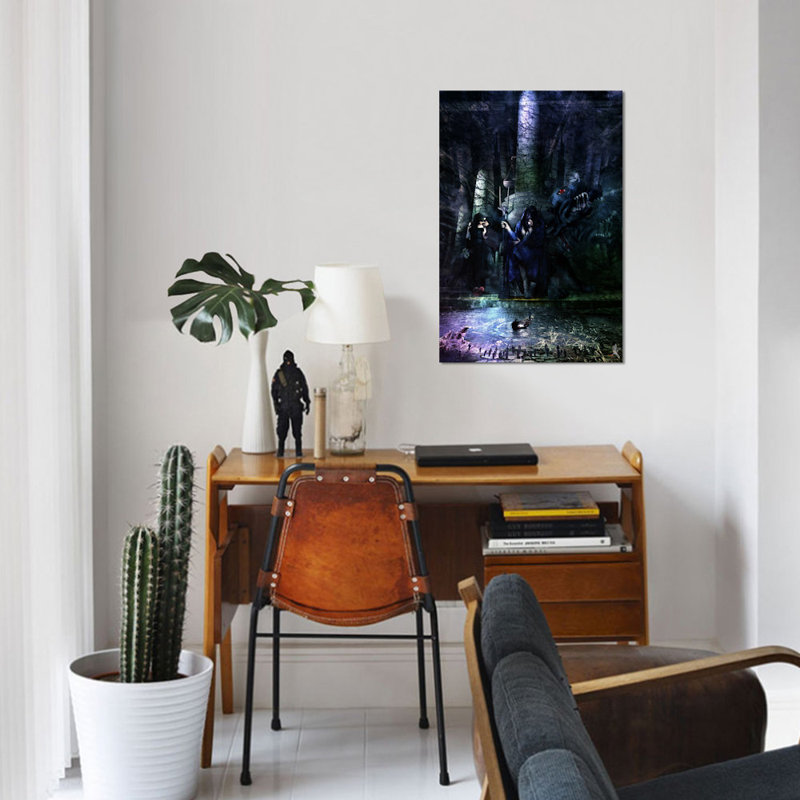 « hades », impression sur toile, H 26 po x l 18 po x P 1,5 po, Toile tendue, Pas de tapis
