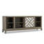 Console de divertissement Jeffries (2 portes coulissantes, 4 tablettes réglables, 3 prises électriques)