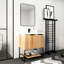 Meuble-lavabo autoportant 30 po avec lavabo en résine - Contreplaqué teinté Design moderne pour la salle de bain
