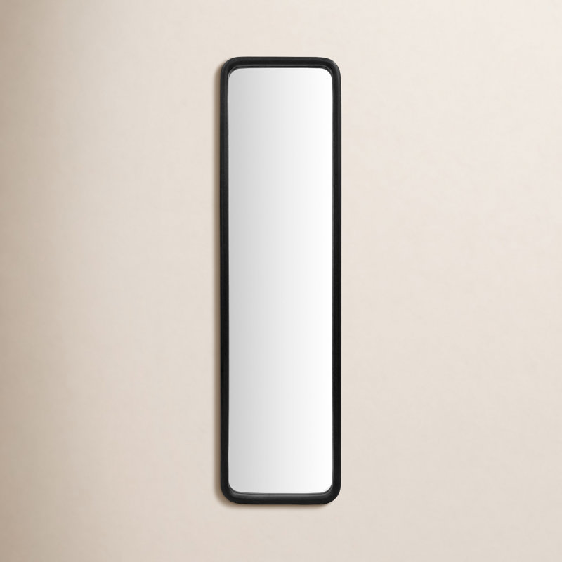 Aundra Solid Wood Mirror, Black