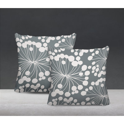 Floral Outdoor Reversible Throw Pillow