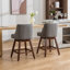 Tabouret de comptoir pivotant Telesha-1696860416