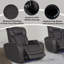 Fauteuil inclinable électrique en microfibre Wendell
