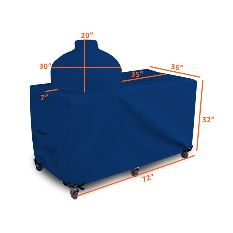 Blue Elephant 182.9cm W x 76.2cm D Grill Cover, Blue