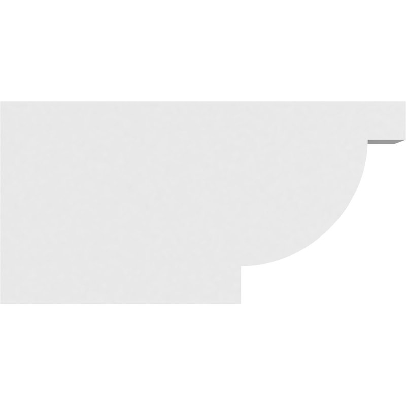 3"W x 8"H x 16"L Standard Alpine Architectural Grade PVC Rafter Tail, 8"H x 3"W x 16"D