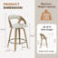 Tabourets de comptoir pivotants courbés et rembourrés - Design moderne Mid-Century-1943445832
