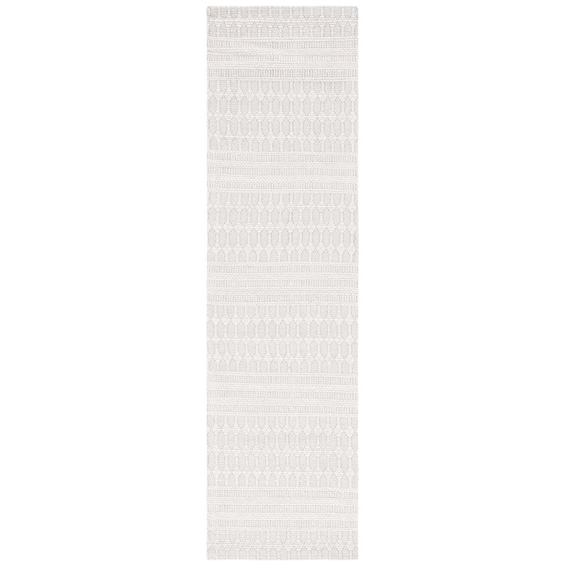 Tapis géométrique tissé à la main Bunyon, Tapis de couloir 2 pi 3 po x 9 pi