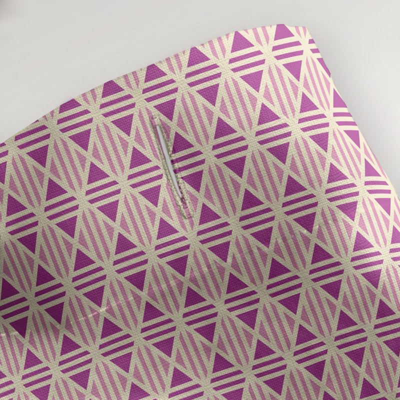 Katelyn Elizabeth Geometric Shower Curtain, Pink/Yellow