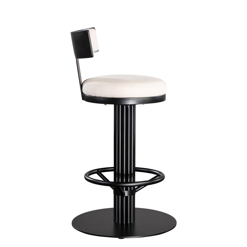 Tabouret de bar / comptoir Candace, Tabouret de comptoir (siège d'une hauteur de 26 p, Noir