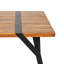Table de salle à manger en bois avec une ambiance industrielle moderne, P 34,72 po x H 29,08 po, surface à lattes, largeur 70,34 po, lambris