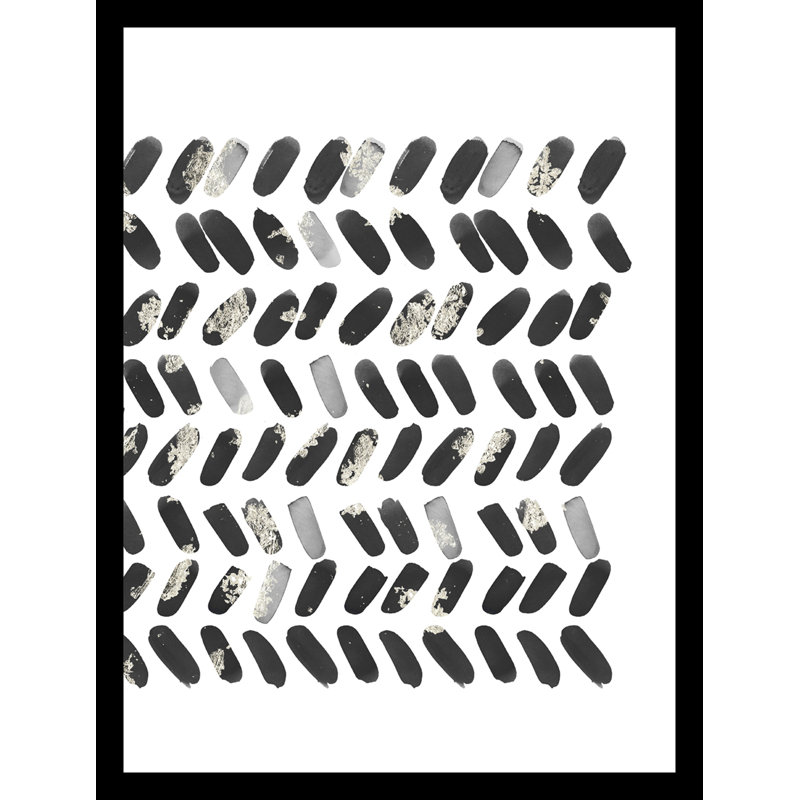 Reproduction d’art sur toile, "Ridge Chain large Black/Silver" avec 3 reproductions d’art sur toile