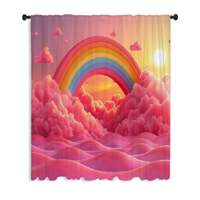 Rainbow Arch Landscape Sheer Curtain