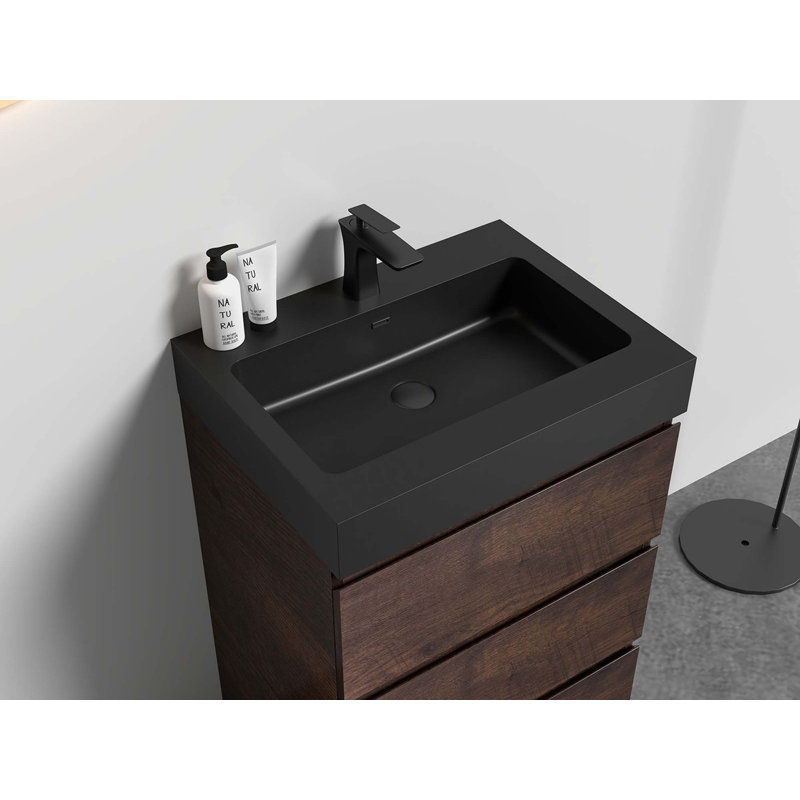 Bassin intégré intégré en quartz sans drain ni robinet