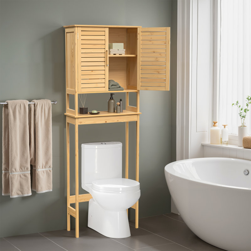 Armoire de rangement au-dessus de la toilette, Naturel