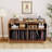 Curved Record Player Stand With Storage, Turntable Stand With Charging Station & Usb Ports-172998944