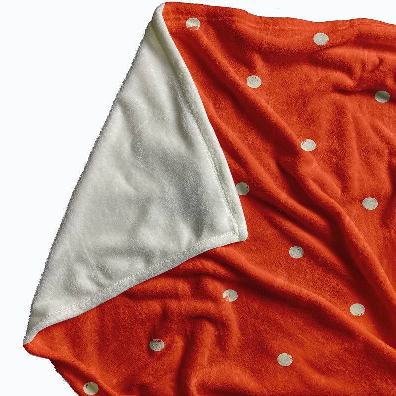 Briony Plain Weave / Muslin Throw Blanket, Orange