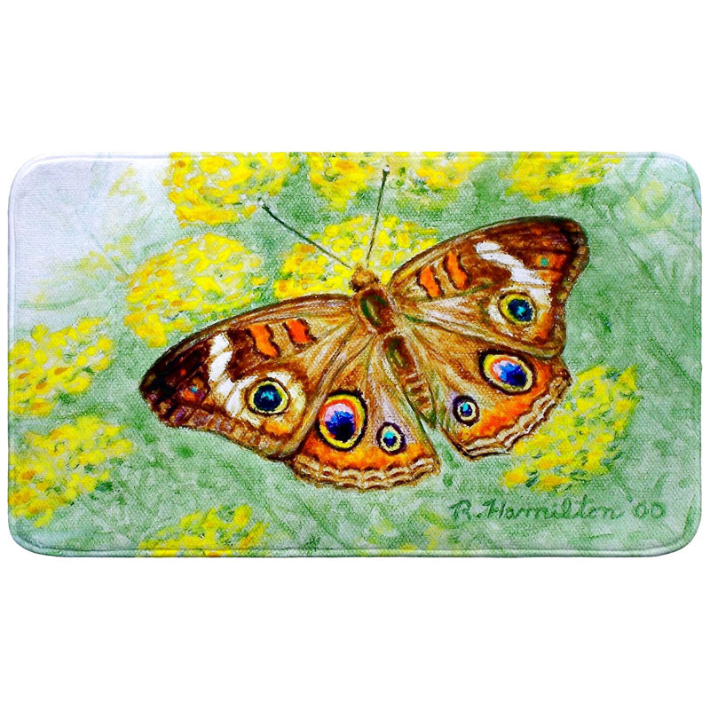 Buckeye Butterfly Bath Mat, Single - 18" L x 30" W