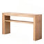 Console rustique en bois massif avec tablette de rangement