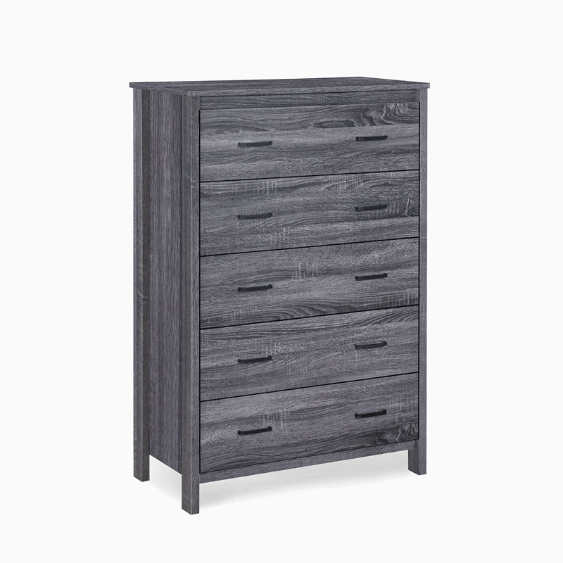 Commode 5 tiroirs Toolless, Gris