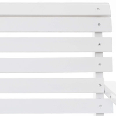 Banc de balançoire en bois de 4,5 pi avec chaînes suspendues pour cour et jardin, capacité de charge améliorée de 880 lb