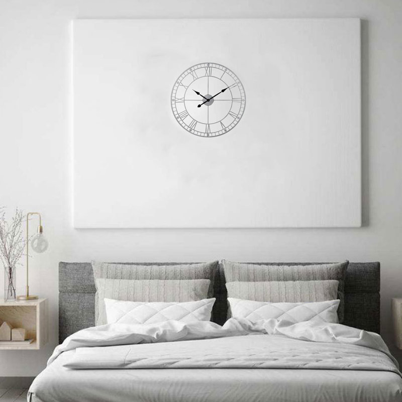 Abner Metal Wall Clock, White
