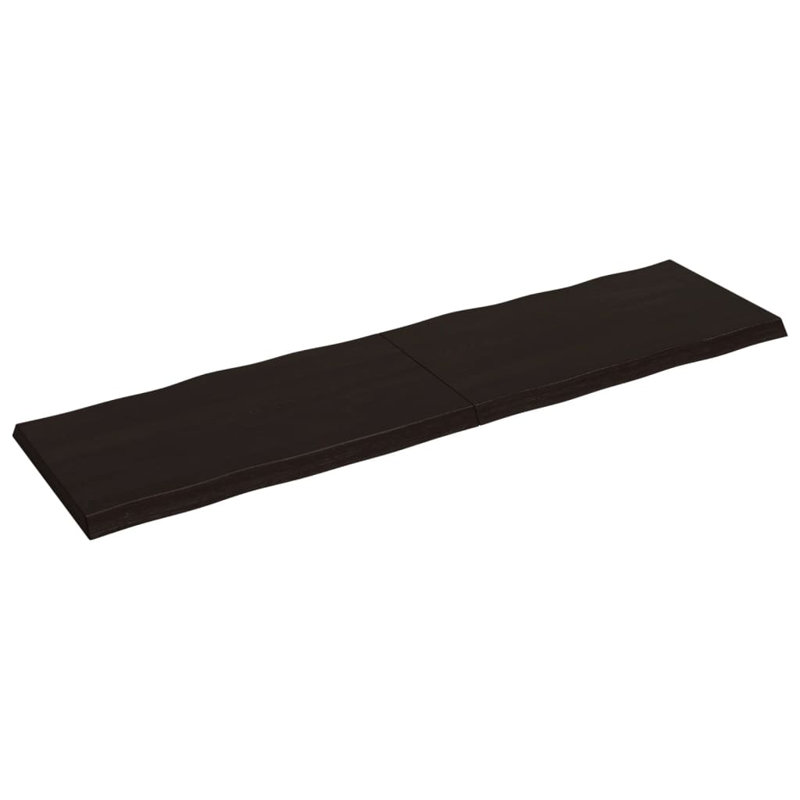 Solid Wood Table Top, Dark Grey, 40cm H x 140cm W x 6cm D