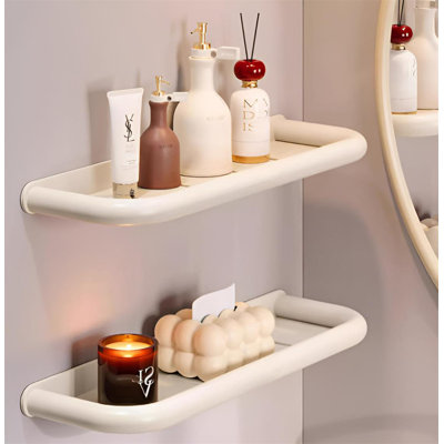 No-Drill Bathroom Corner Shelf