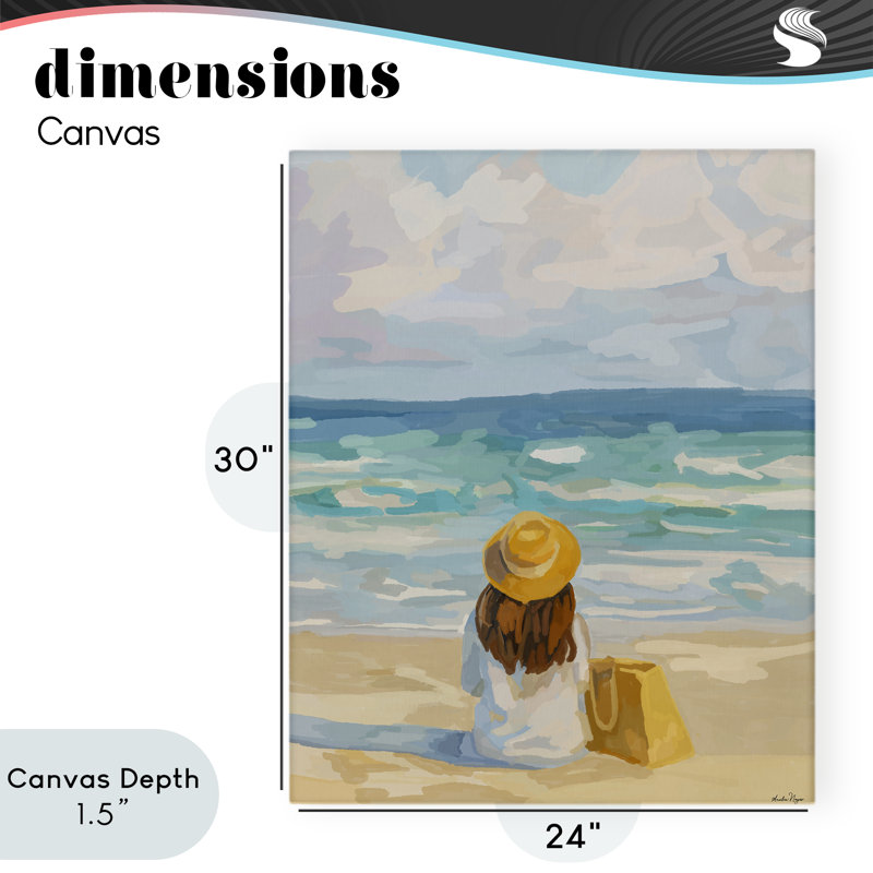 Peaceful At The Beach, conception par Amelia Noyes, H 30 po x l 24 po
