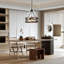 Luminaire cylindrique à 4 lumières pour salle à manger