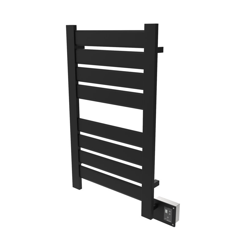 Chauffe-serviettes électrique mural Vega Flat Bar (contrôleur non inclus), Noir mat