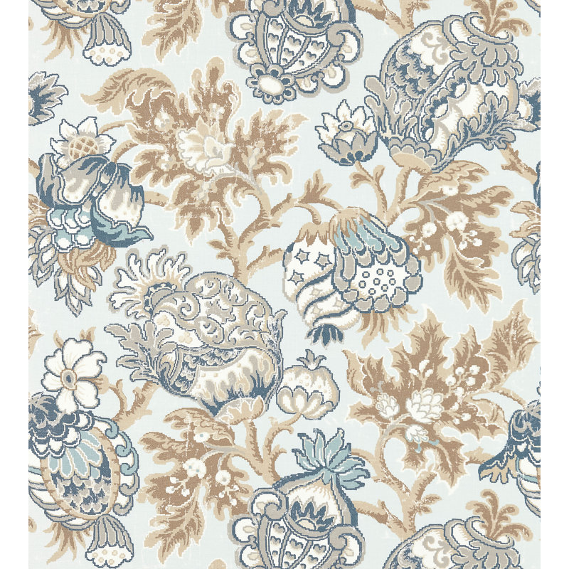 Merchante Canterbury Linen Print Fabric, Sky