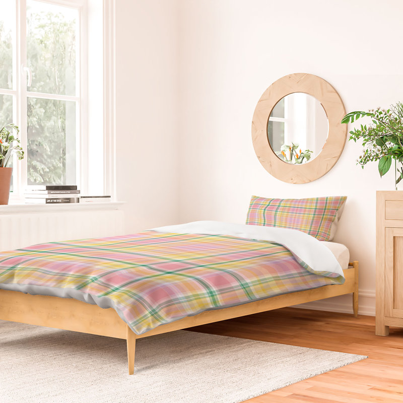 Polyester Plaid Duvet Cover, Full Duvet Cover + 2 Pillowcases