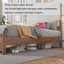 Bed Frame with Upholstered Headboard,with Charging Station and LED Lights-1042005694