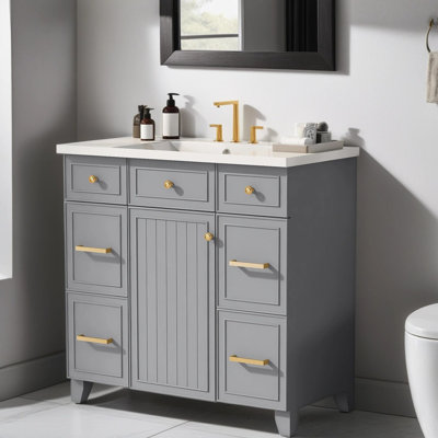Meuble-lavabo simple avec plateau Hypatos 36,03