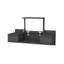 Table de maquillage moderne de couleur anthracite 39,4 x 24,4 x 15,3 pouces | 100% panneau de particules enduit de mélamine, épaisseur: 0,7 pouce | Design élégant et fonctionnel pour les routines de beauté, parfait pour les espaces contemporains-2130276409