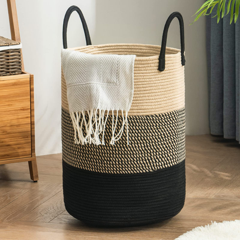 Laundry Basket with Handles, 22" H x 16" W x 16" D