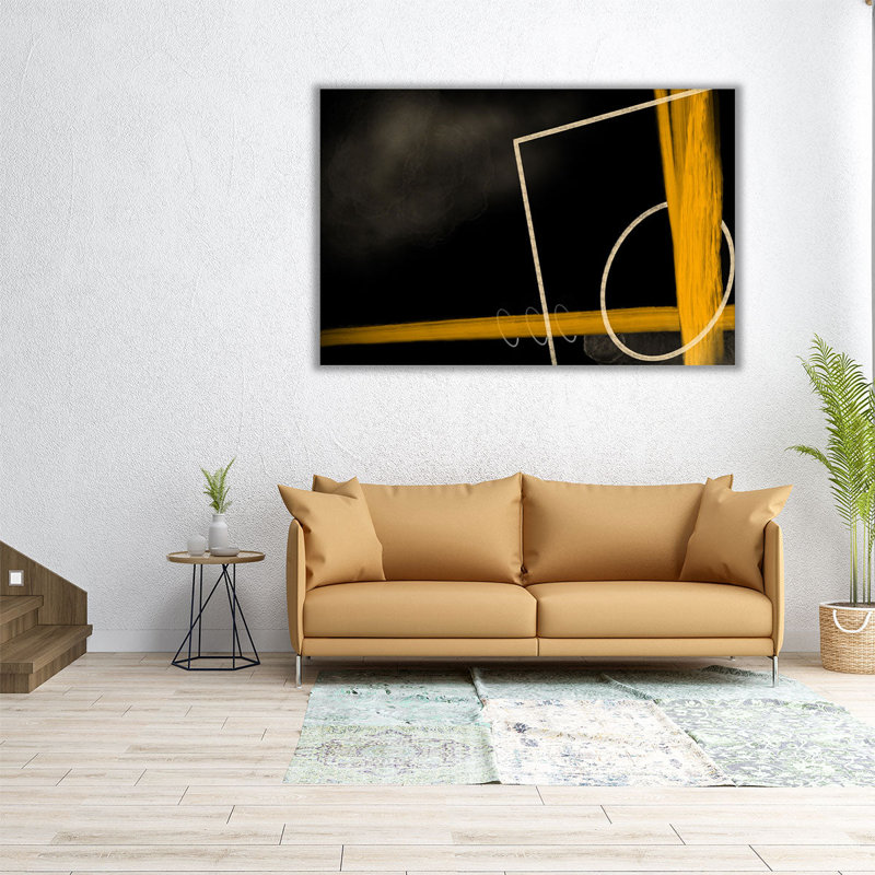 «Geometric Gold», reproduction d'art sur toile, H 40 po x l 60 po
