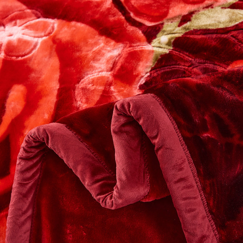 Plain Weave / Muslin Throw Blanket, Burgundy, King