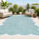 Alice Classic Cottage Two-Tone Scalloped Turquoise/Cream Indoor/Outdoor Rug