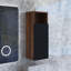 Armoire murale noire et noyer pour petits espaces