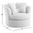 Thamm Upholstered Swivel Chair with Throw Pillows