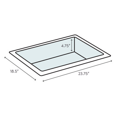 Plaza Vitreous China Bathroom Sink with Overflow