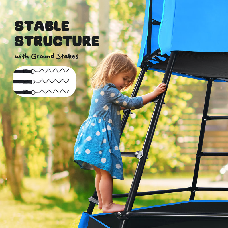 Jungle Gym Climbing Dome with Tent and Monkey Bars