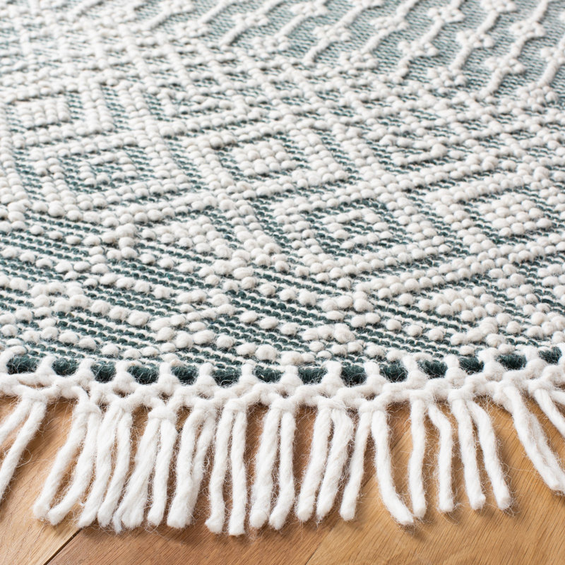 Tapis marocain en laine tissé à la main Moroccan, Rectangulaire 8 pi x 10 pi